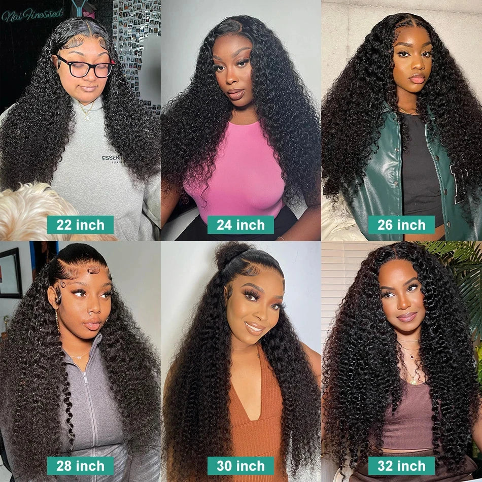 Lace Front Human Hair Wig 5x5 Glueless Closure Preplucked Curly Wigs