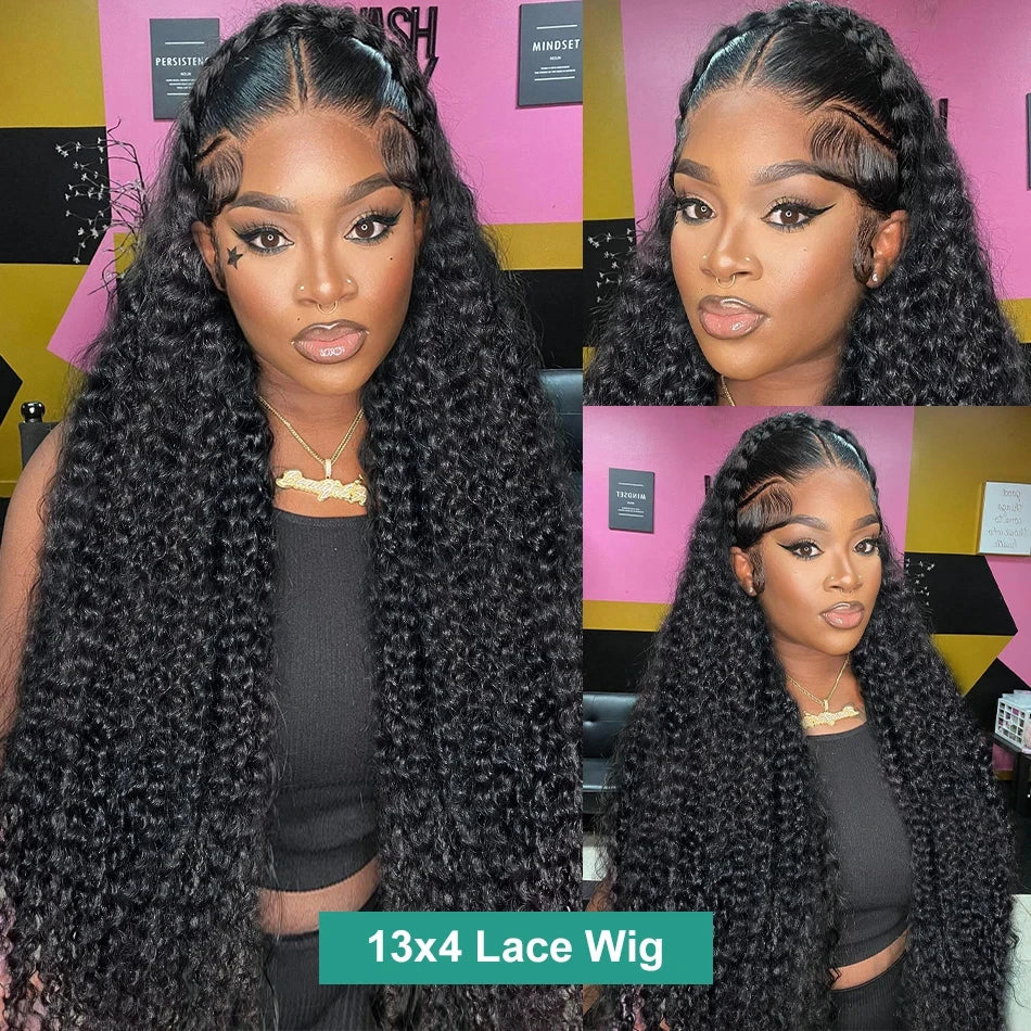 Lace Front Human Hair Wig 5x5 Glueless Closure Preplucked Curly Wigs