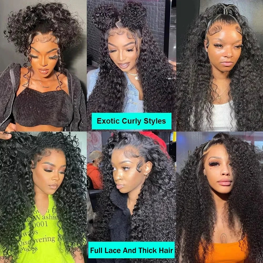 Lace Front Human Hair Wig 5x5 Glueless Closure Preplucked Curly Wigs