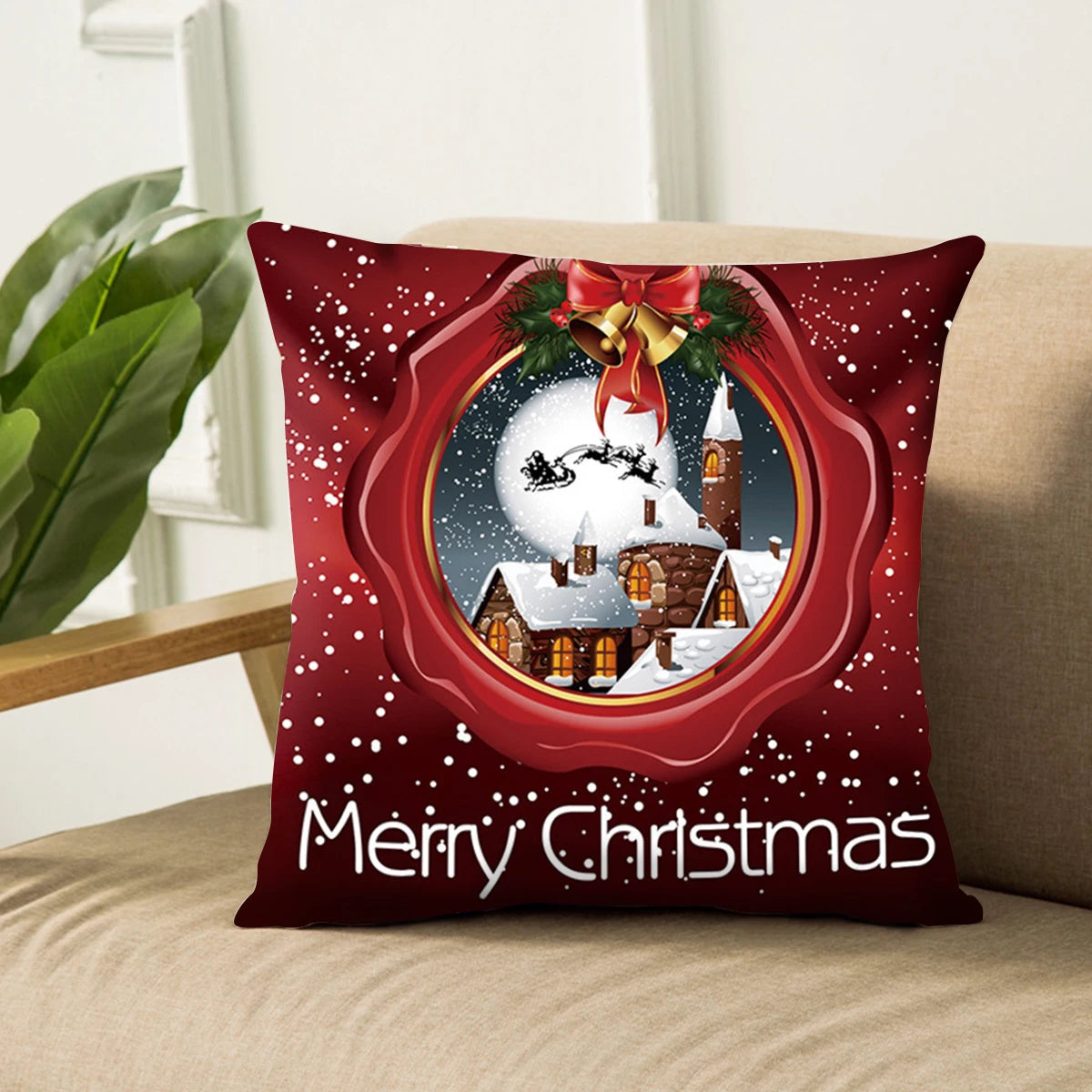 Christmas Cushion Cover Merry Christmas Decorations for Home