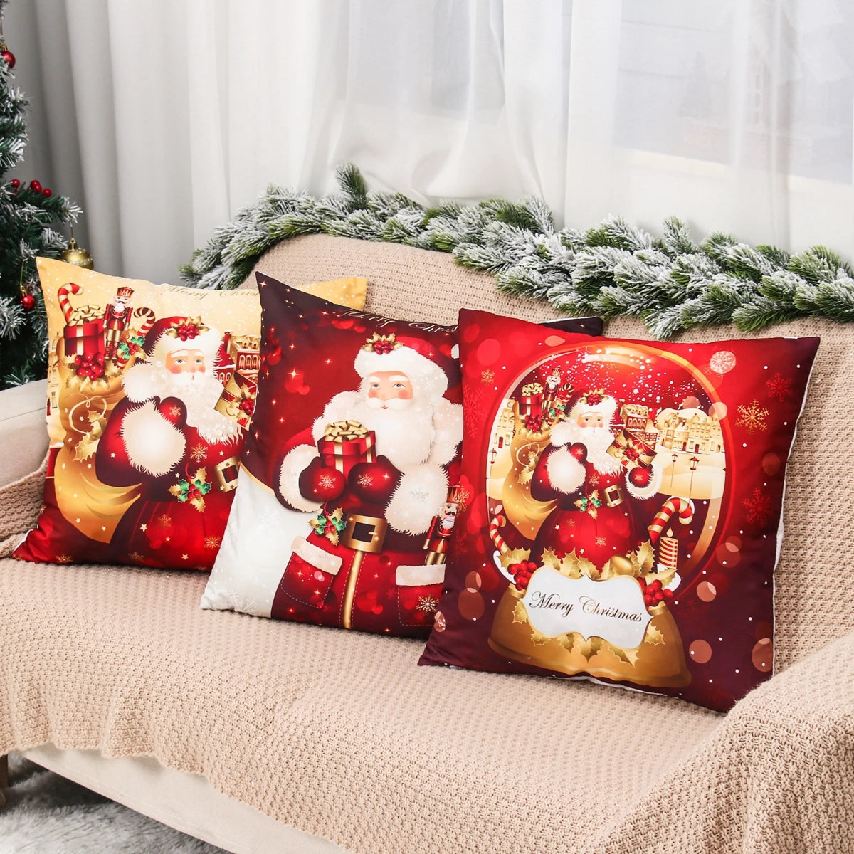 Christmas Cushion Cover Merry Christmas Decorations for Home