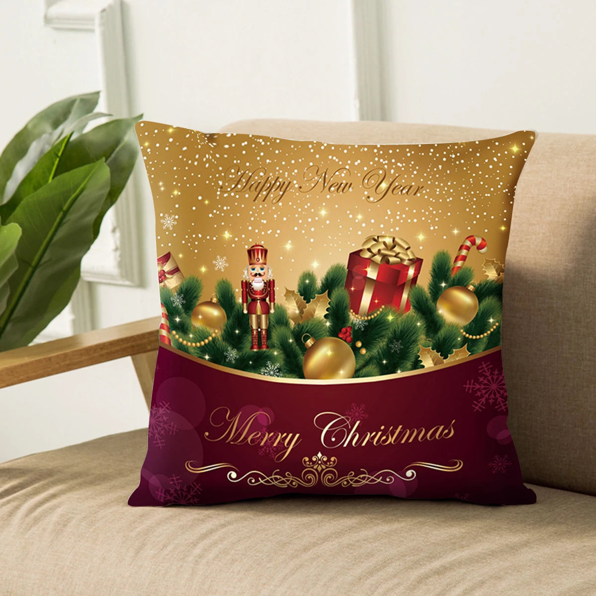 Christmas Cushion Cover Merry Christmas Decorations for Home