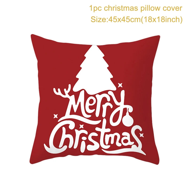 Christmas Cushion Cover Merry Christmas Decorations for Home