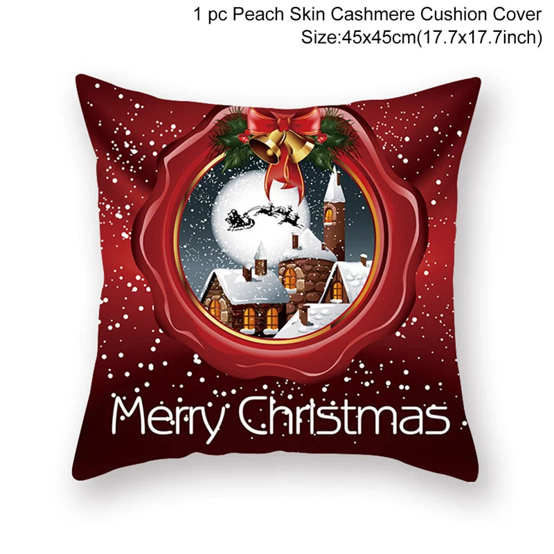 Christmas Cushion Cover Merry Christmas Decorations for Home