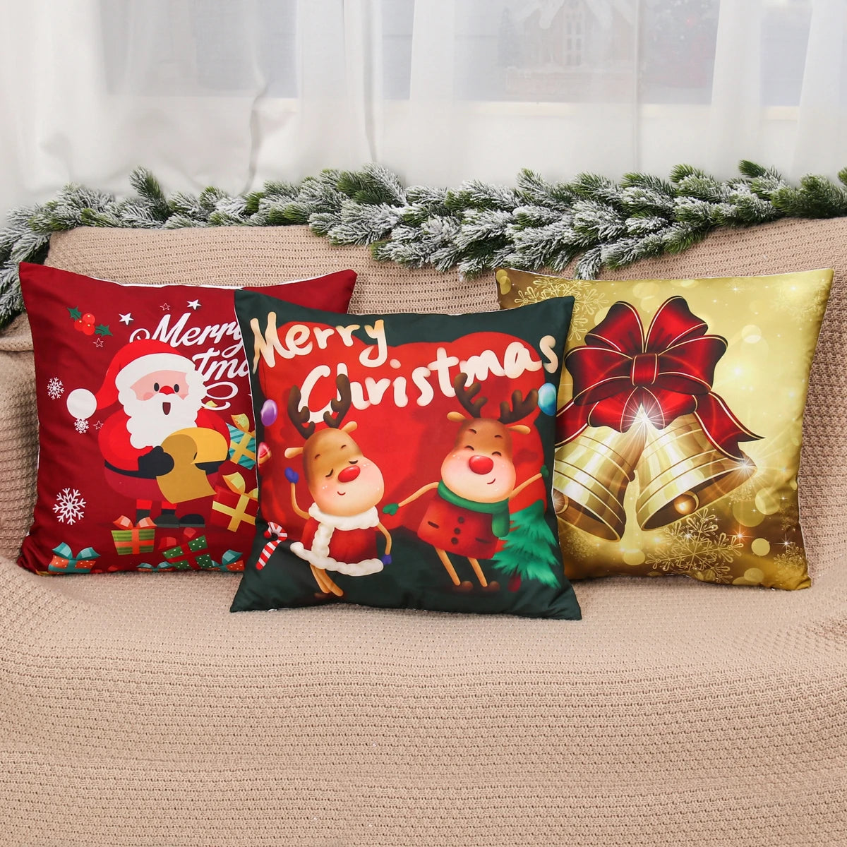 Christmas Cushion Cover Merry Christmas Decorations for Home