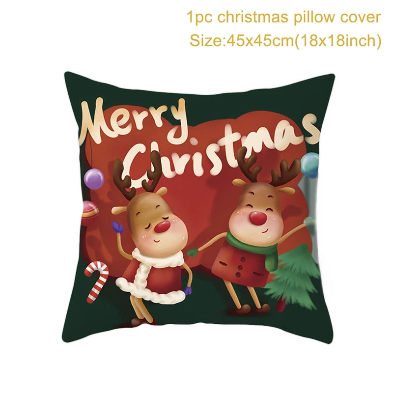 Christmas Cushion Cover Merry Christmas Decorations for Home