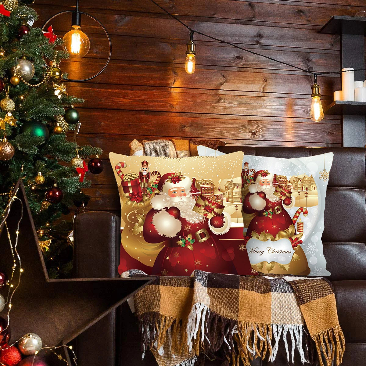 Christmas Cushion Cover Merry Christmas Decorations for Home