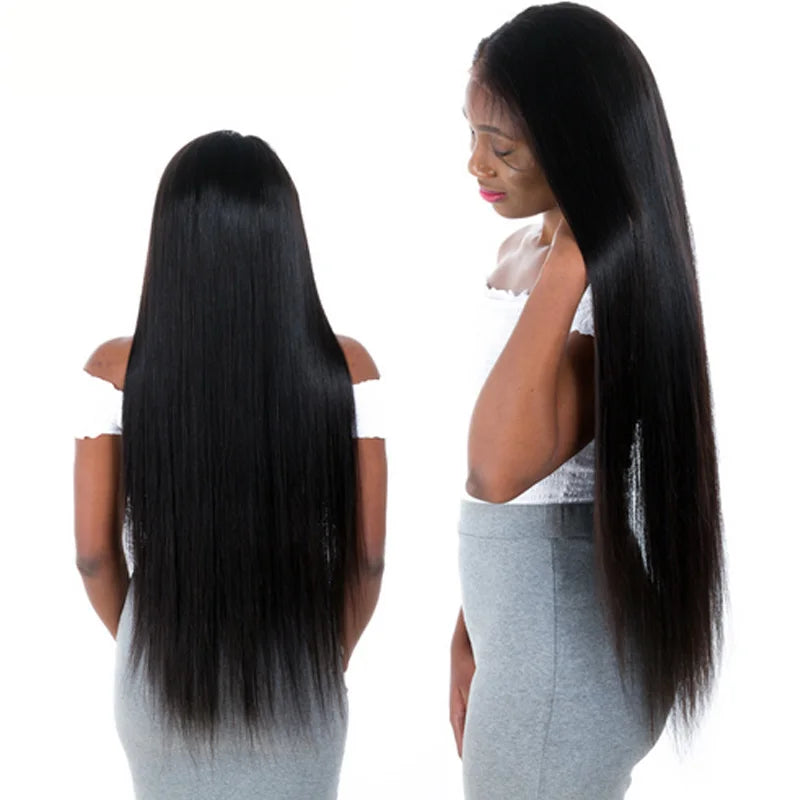 Straight Transparent Lace Human Hair Wigs