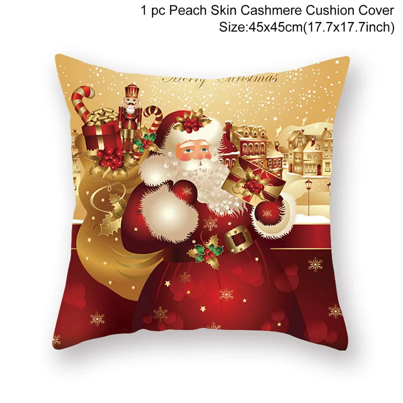 Christmas Cushion Cover Merry Christmas Decorations for Home