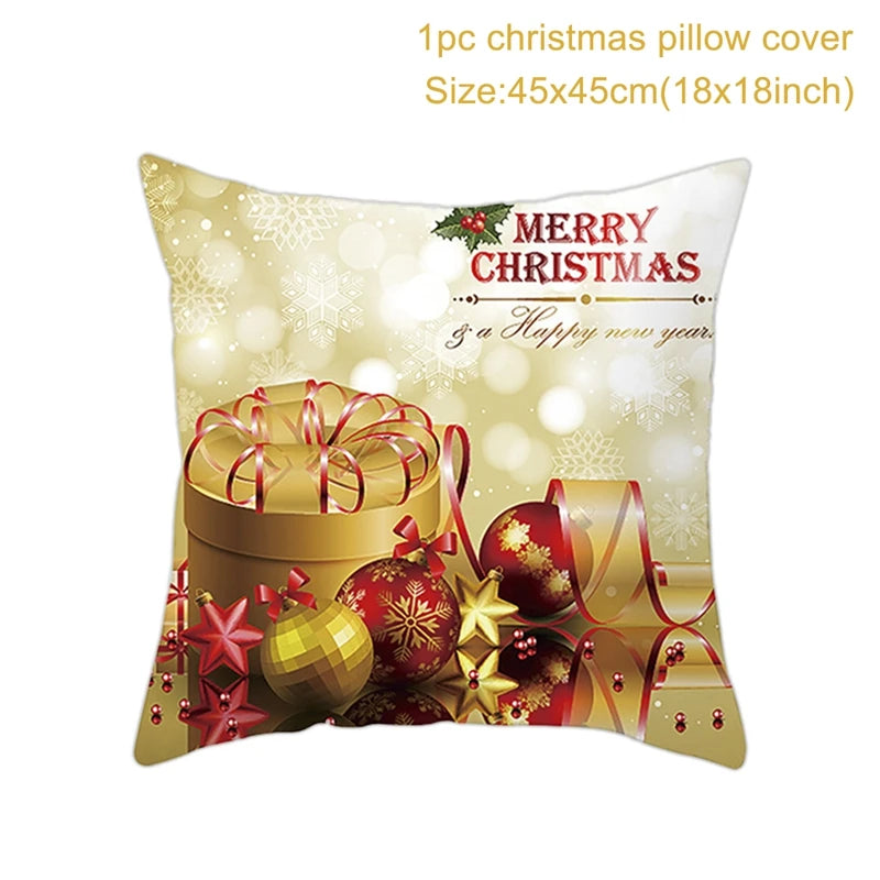 Christmas Cushion Cover Merry Christmas Decorations for Home