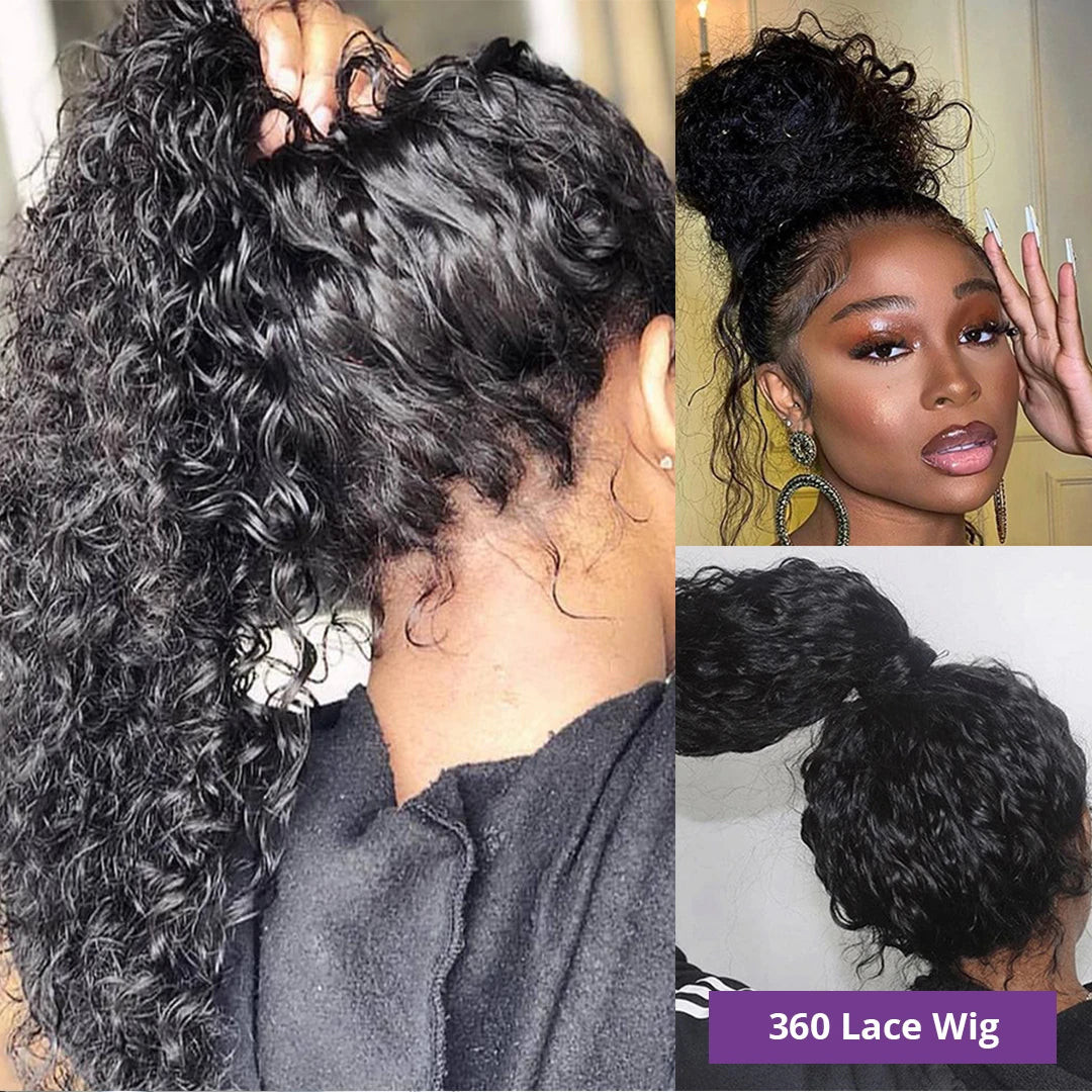 Water Wave Lace Front Wig 4x4 5x5 Lace Closure Wig 13x4 13x6 Hd Lace Frontal 360 Curly Human Hair Wigs