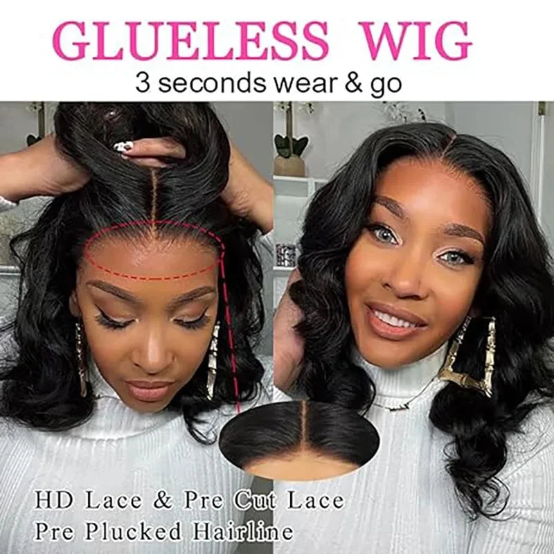 Body Wave Bob Wig Lace Front Human Hair Wigs HD Transparent Lace Frontal Wigs