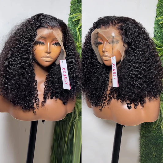 Curly Short Bob Human Hair Wigs