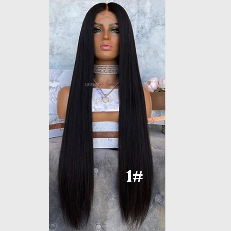 Straight Transparent Lace Human Hair Wigs