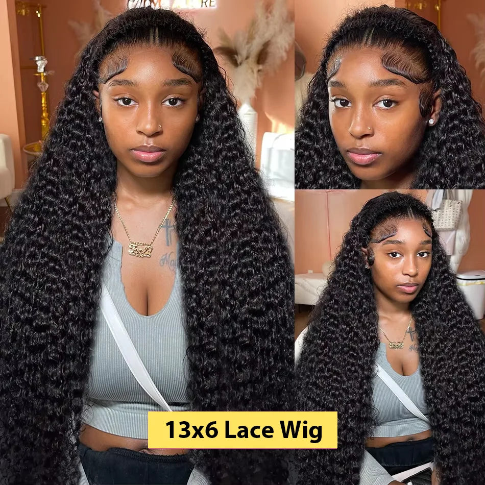 Curly Lace Front Human Hair Wig 13x6 Water Wave Lace Frontal Wigs For Women