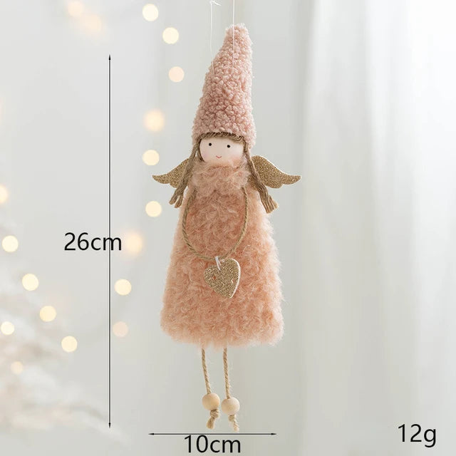 Lovely Girl Angel Santa Snowman Elk Dolls Pendant Xmas Tree Ornaments