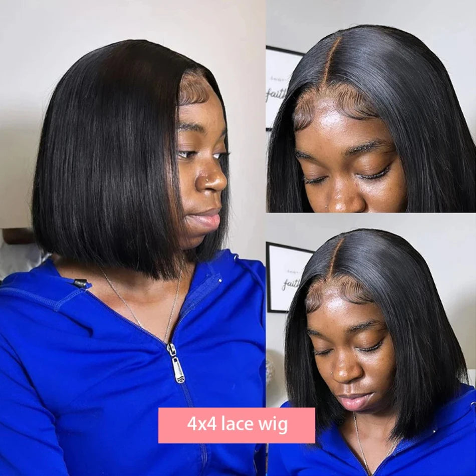 4X4 Glueless Wig Human Hair Ready To Wear Pre-Cut Lace