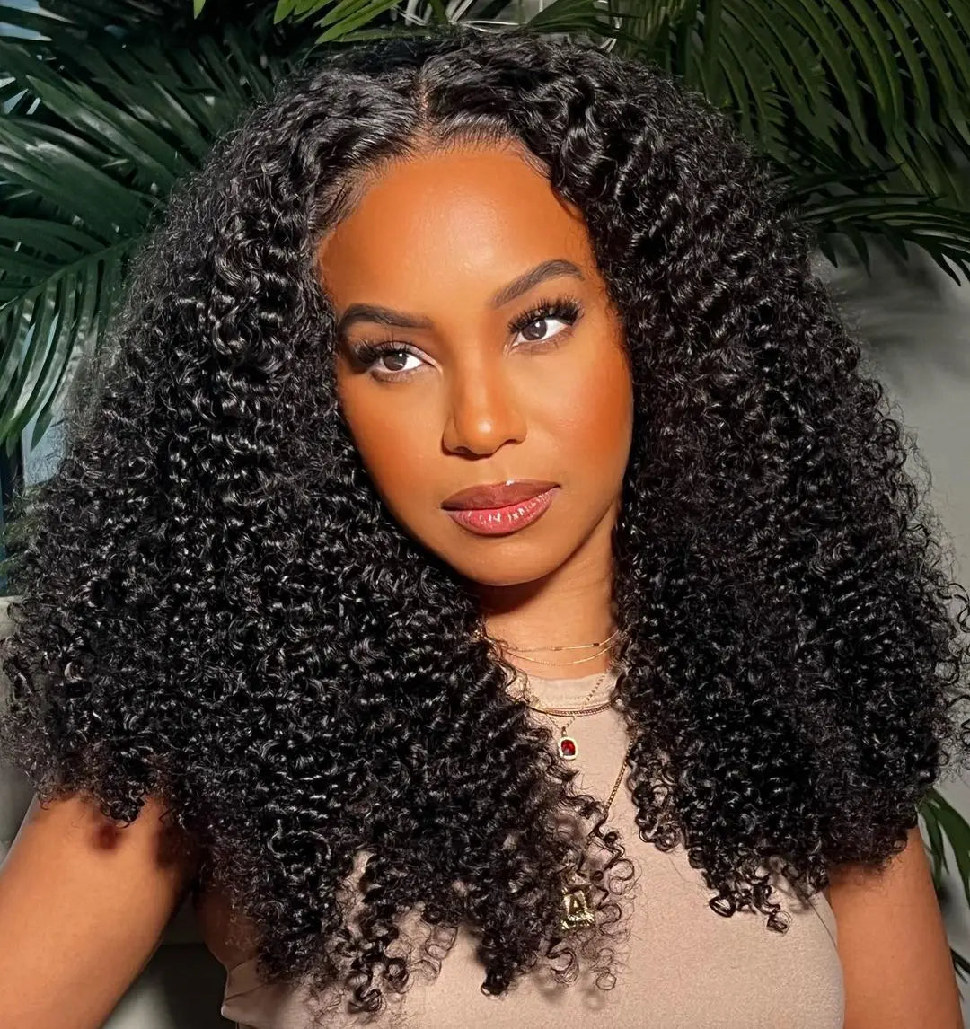 Kinky Curly Wigs 13x6 HD Lace Frontal Wig Glueless Human Hair