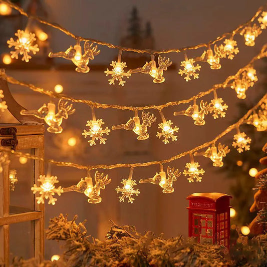 Christmas Decoration for Home Christmas Lights Snowflake String Lights