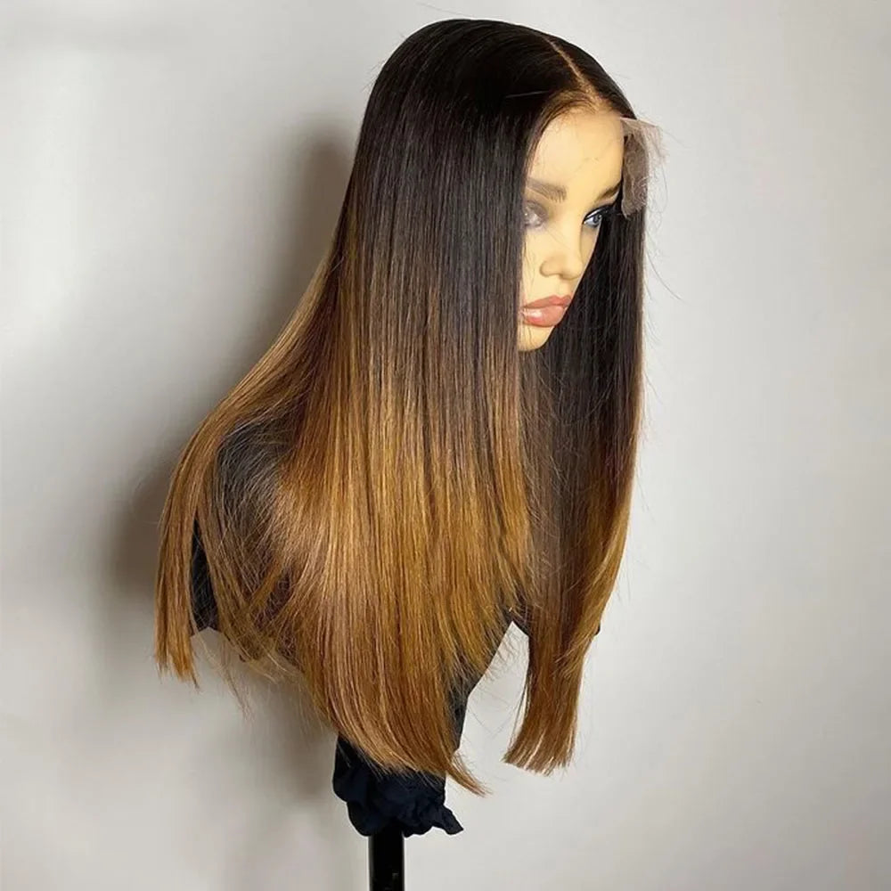 Black  Jewish Silk Base Straight Hair Wigs