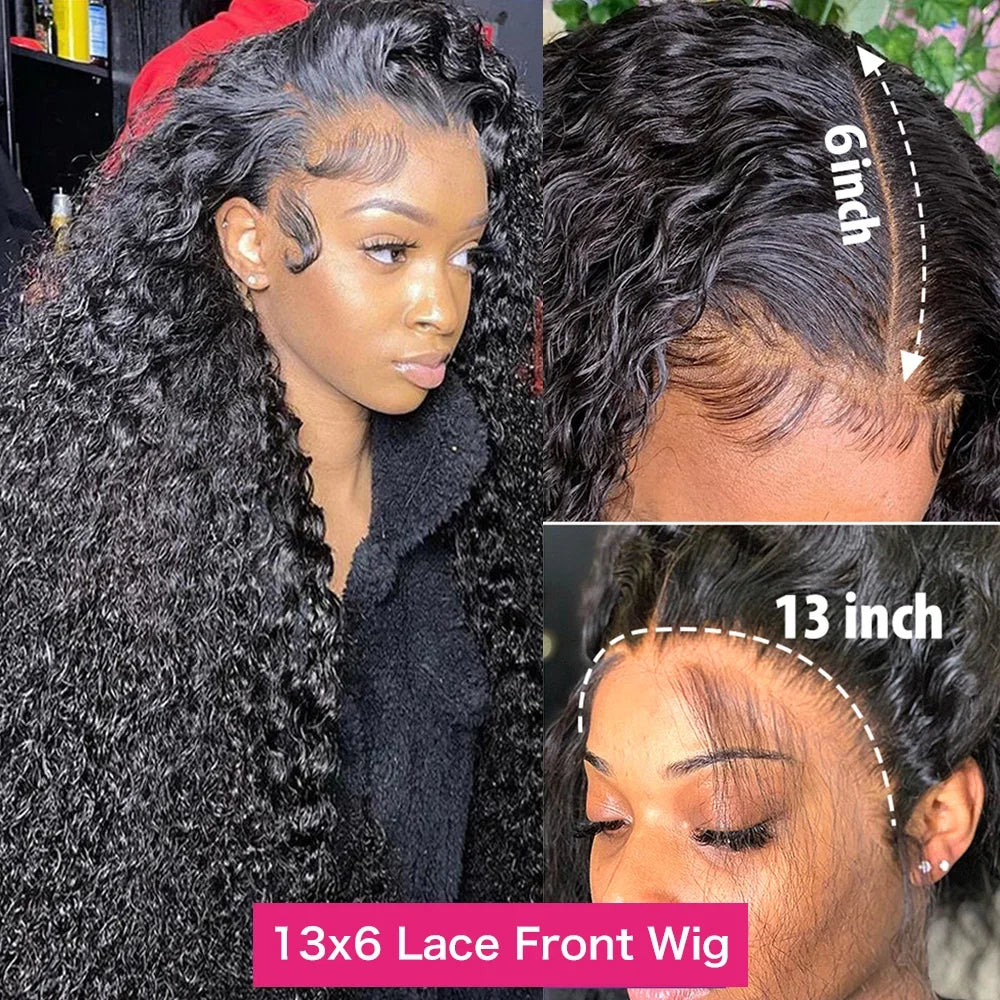 Kinky Curly Wigs 13x6 HD Lace Frontal Wig Glueless Human Hair