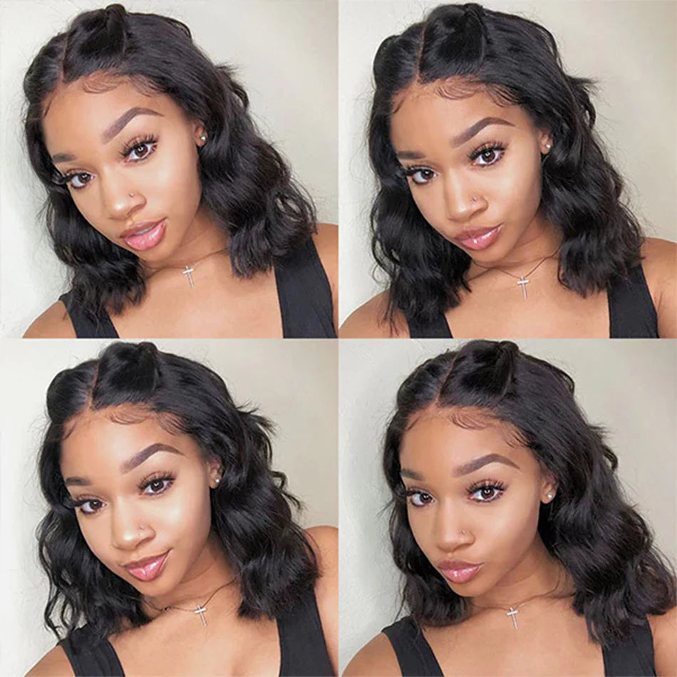 Body Wave Bob Wig Lace Front Human Hair Wigs HD Transparent Lace Frontal Wigs