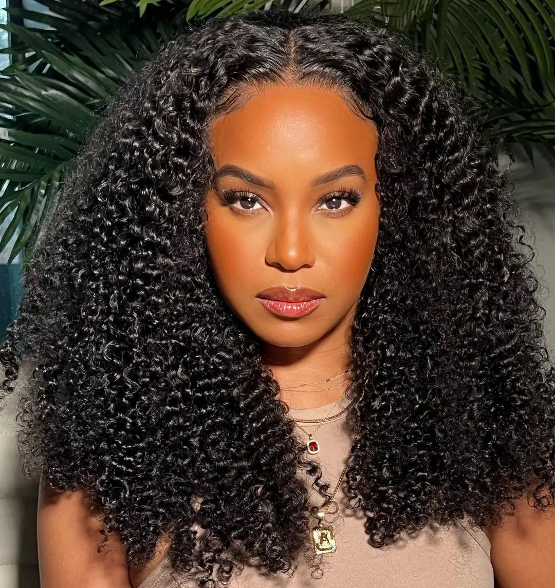 Kinky Curly Wigs 13x6 HD Lace Frontal Wig Glueless Human Hair