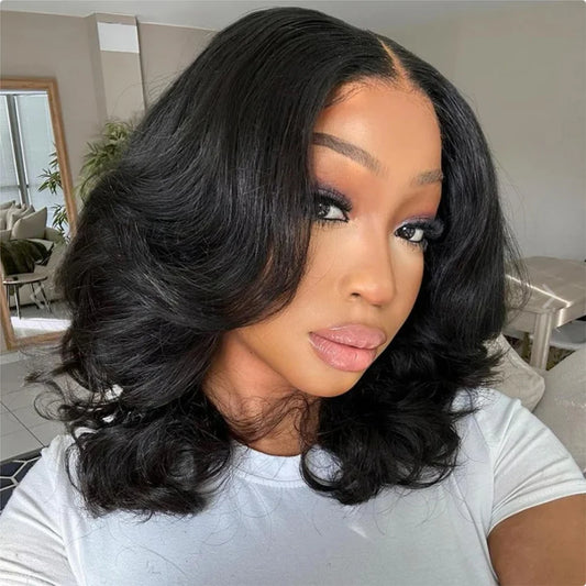 Body Wave Bob Wig Lace Front Human Hair Wigs HD Transparent Lace Frontal Wigs