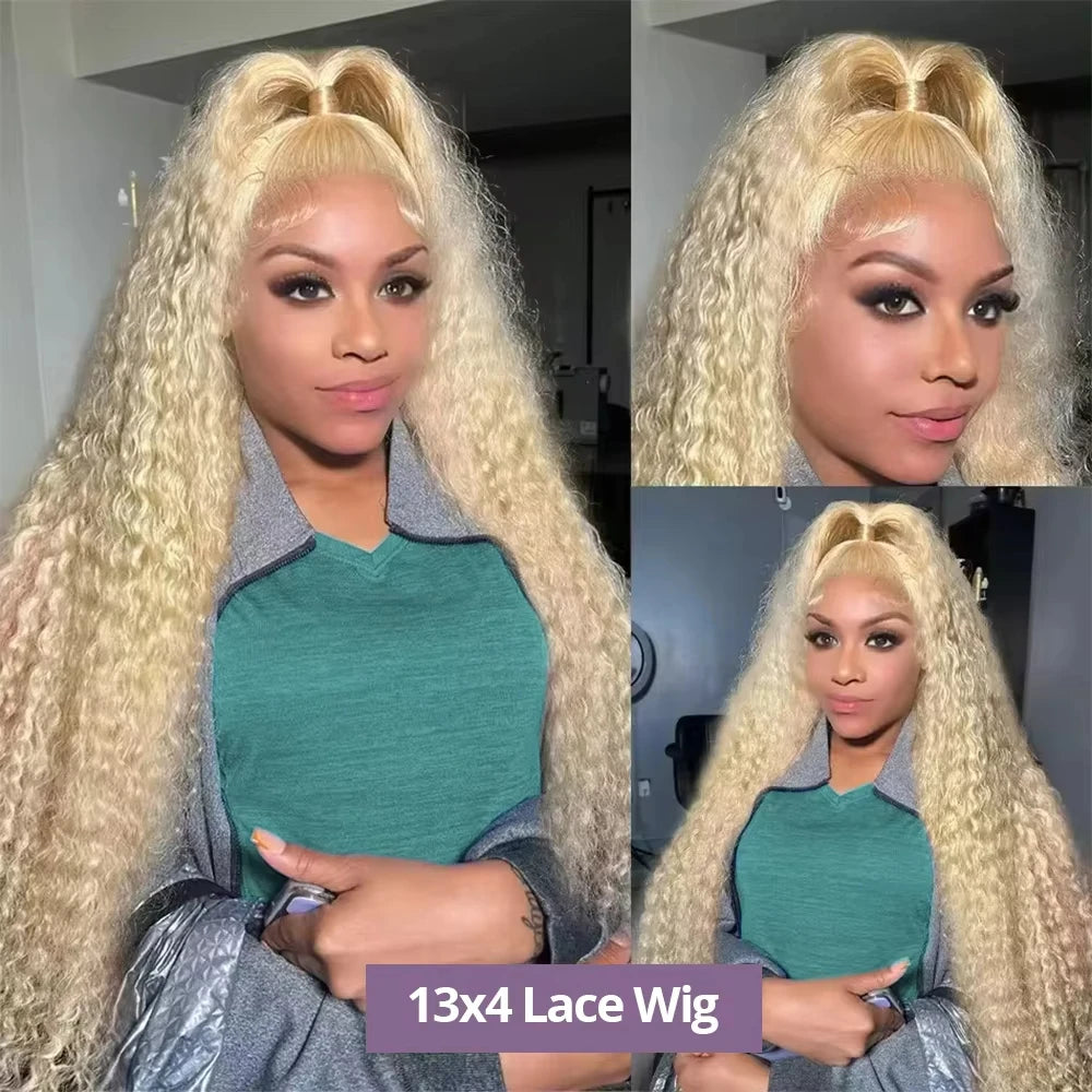 Deep Wave Lace Frontal Wigs 13x6 HD Human Hair Wig 36 Inches Water Wave