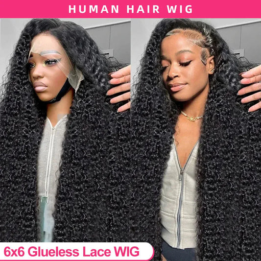 250 Density Deep Curly 13x6 HD lace Frontal Wig Deep Wave Lace Front Wig