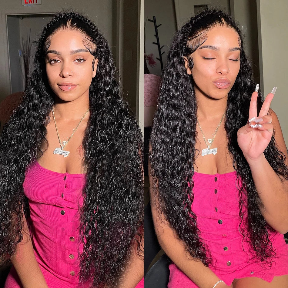 Lace Front Human Hair Wig 5x5 Glueless Closure Preplucked Curly Wigs