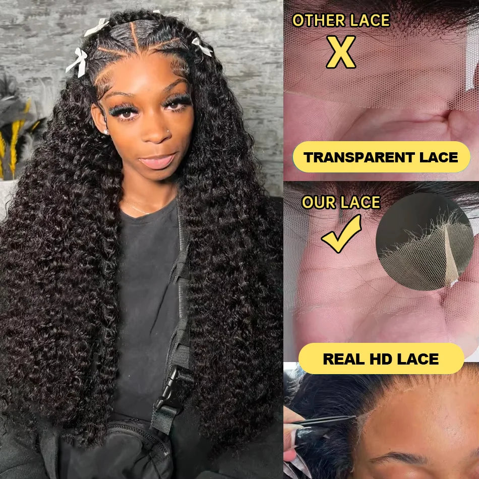 Curly Lace Front Human Hair Wig 13x6 Water Wave Lace Frontal Wigs For Women