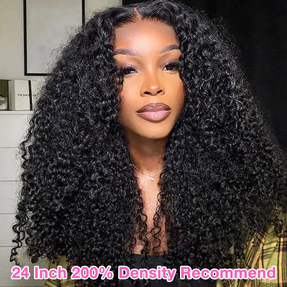 Kinky Curly Wigs 13x6 HD Lace Frontal Wig Glueless Human Hair