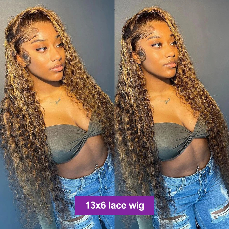 Lace Front Deep Wave 13x6 Hd Lace Frontal Wig Brazilian For Women