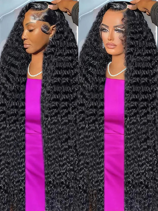 Deep Wave 13x6 HD Lace Frontal Human Hair Wig Water Curly