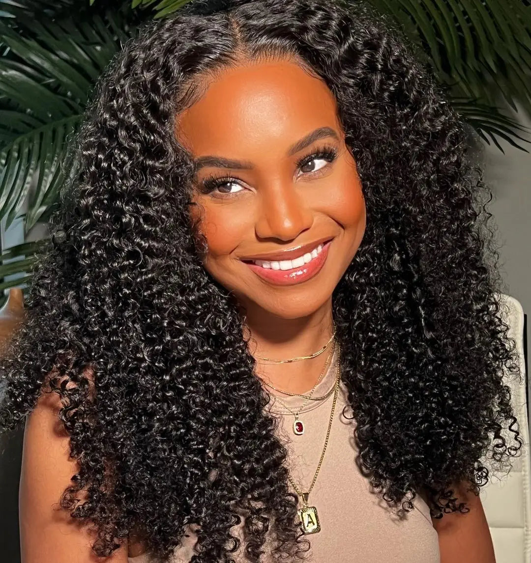 Kinky Curly Wigs 13x6 HD Lace Frontal Wig Glueless Human Hair