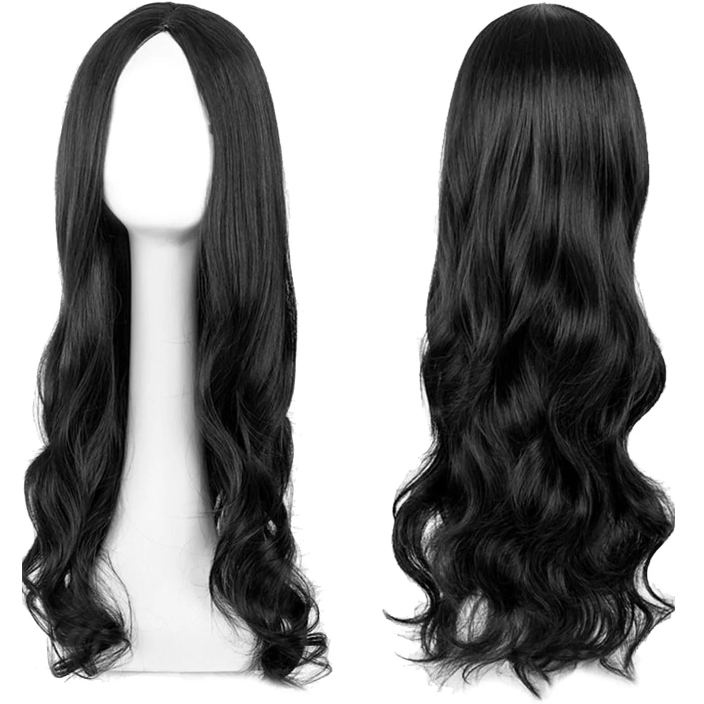 Women's Synthetic Black Blonde Long Curly Wig, 27 Inch Long Curly Wig,