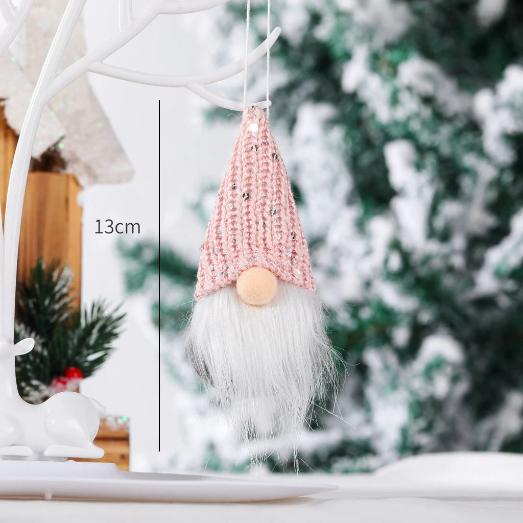 Lovely Girl Angel Santa Snowman Elk Dolls Pendant Xmas Tree Ornaments