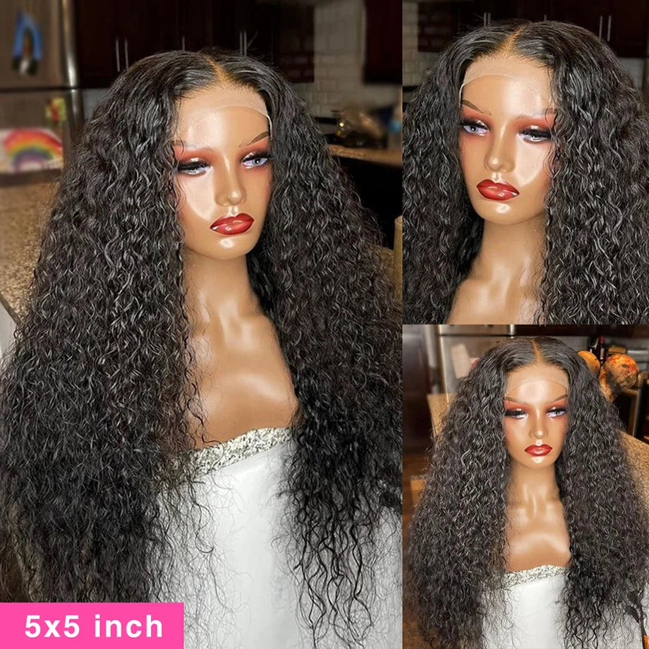 Water Wave Lace Front Wig 4x4 5x5 Lace Closure Wig 13x4 13x6 Hd Lace Frontal 360 Curly Human Hair Wigs