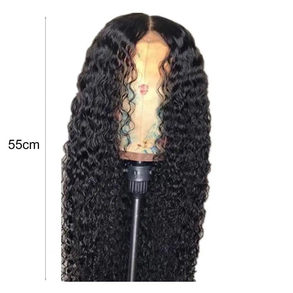 Women Long Curly Wig Soft Fluffy High Temperature Silk Hair Wig Natural African Curly Hair Extensions