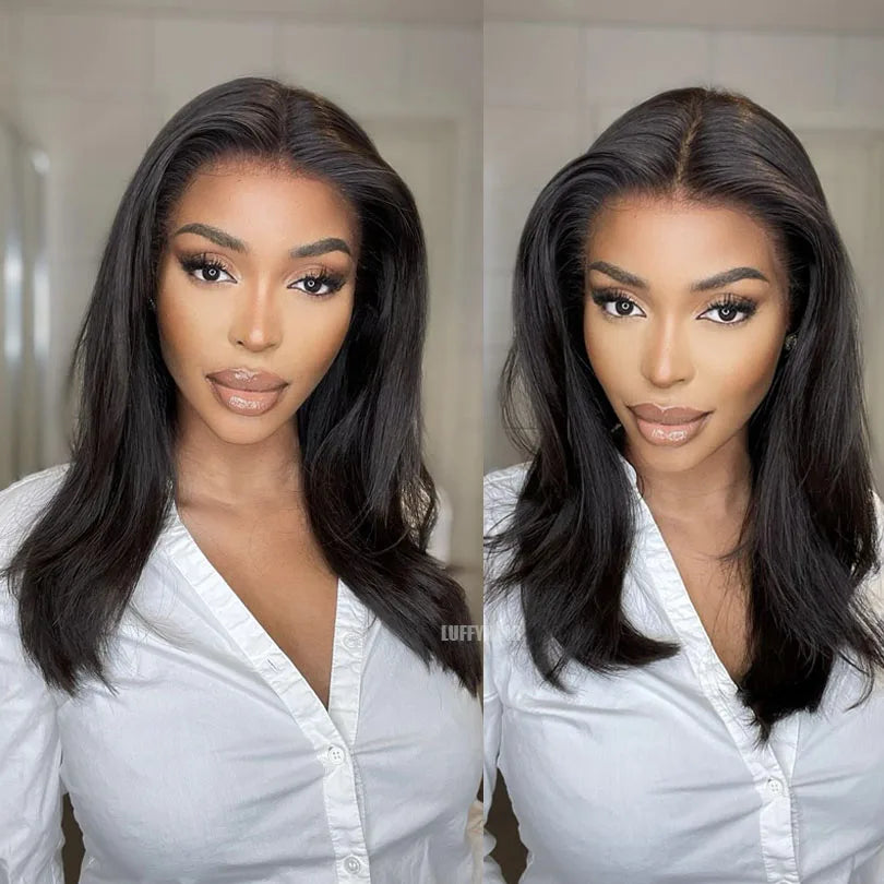 Straight Transparent Lace Human Hair Wigs