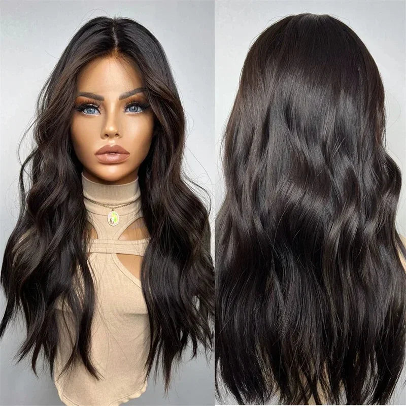 Black  Jewish Silk Base Straight Hair Wigs