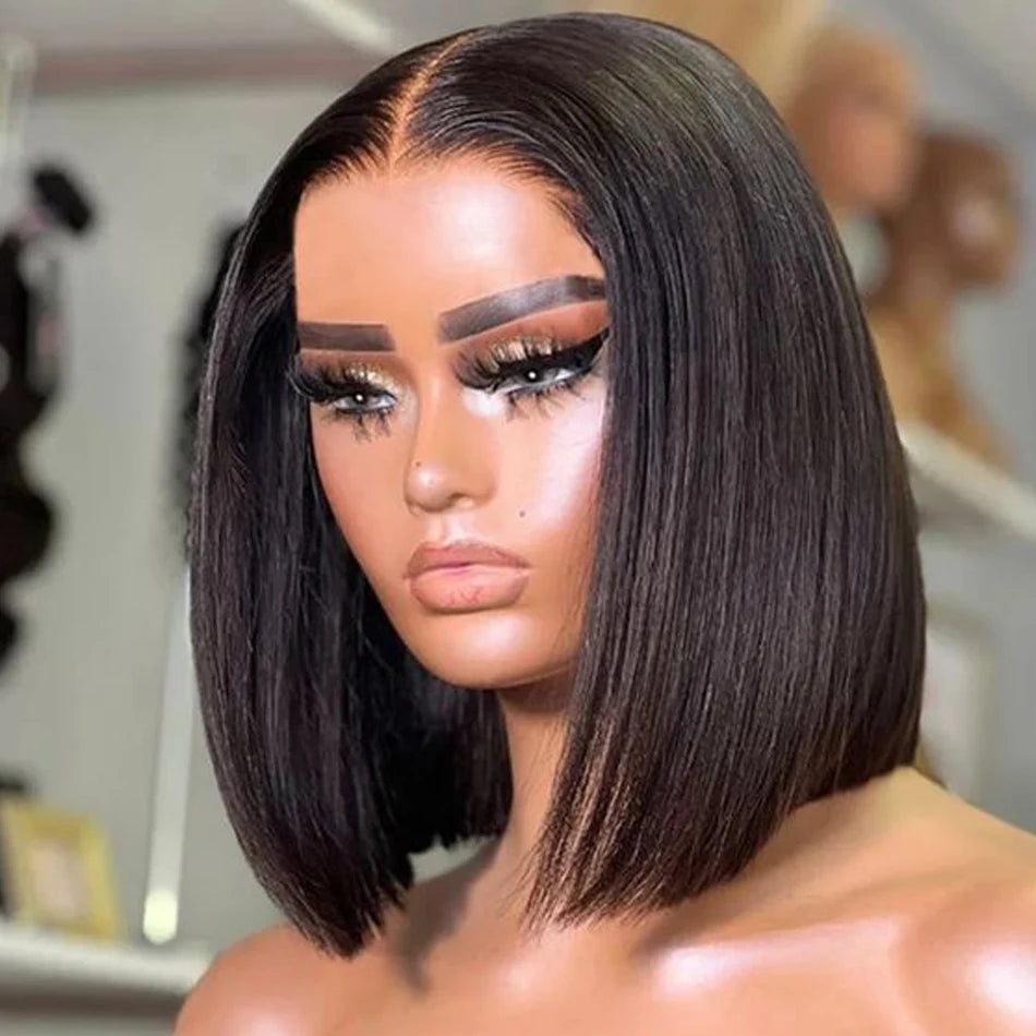 Pre Cut Lace Front Wigs Human Hair Upgraded No Glue Lace Front Wigs For Women