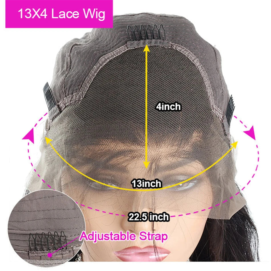 Lace Front Human Hair Wigs For Women Brazilian HD Transparent Lace Frontal Wig 180%