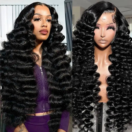 Brazilian Water Deep Wave Wigs For Women 13x4 HD Lace Frontal Wig