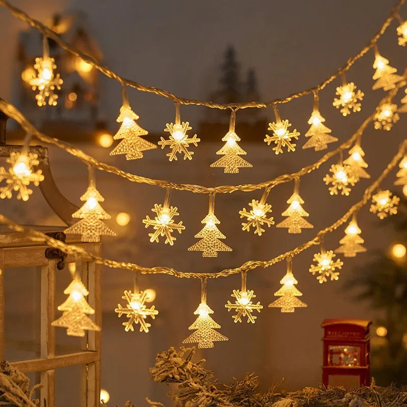 Christmas Decoration for Home Christmas Lights Snowflake String Lights